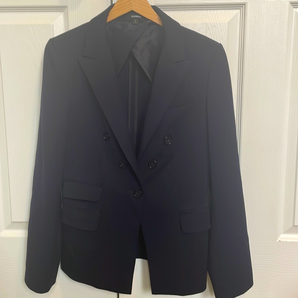 Navy Suit Jacket Express sz 8